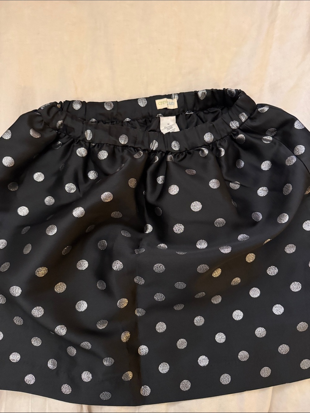 Crewcuts Black Polka Dot jacquard  with Silver Dots